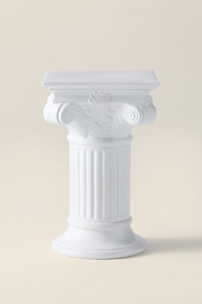 Column Pedestal Ceramic Side Table