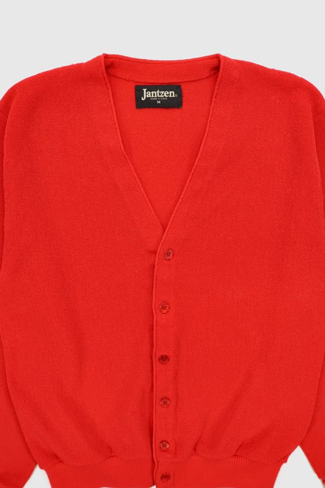 Vintage Red Cardigan Sweater #1