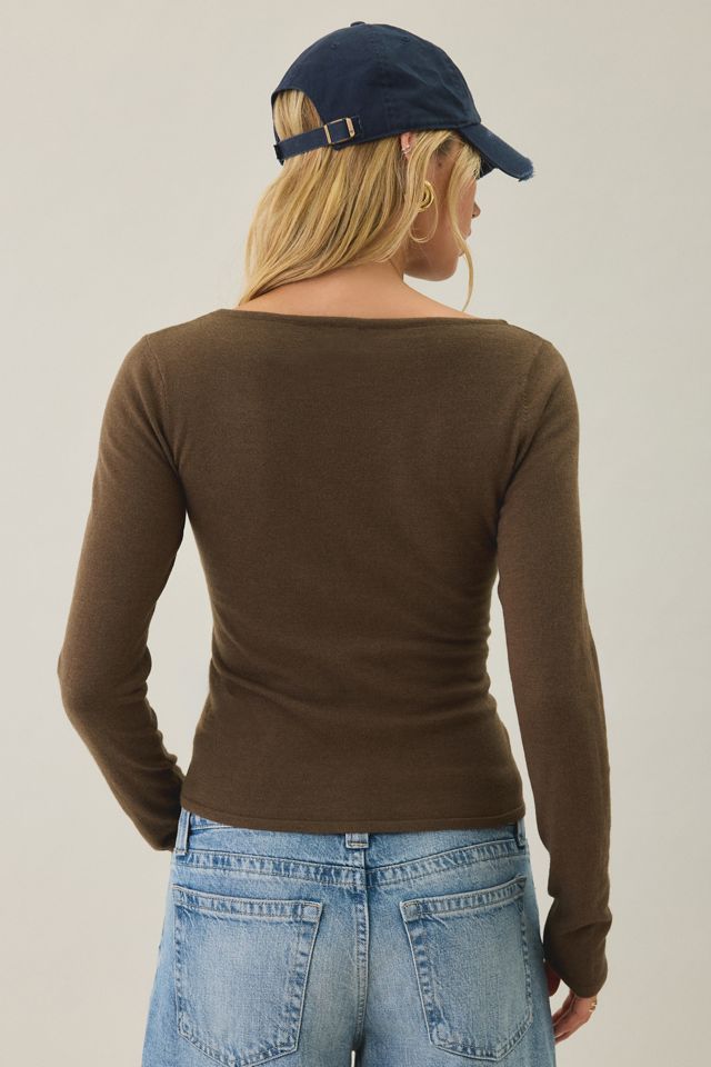 BDG Sutton Slanted Asymmetric Button Cardigan #1