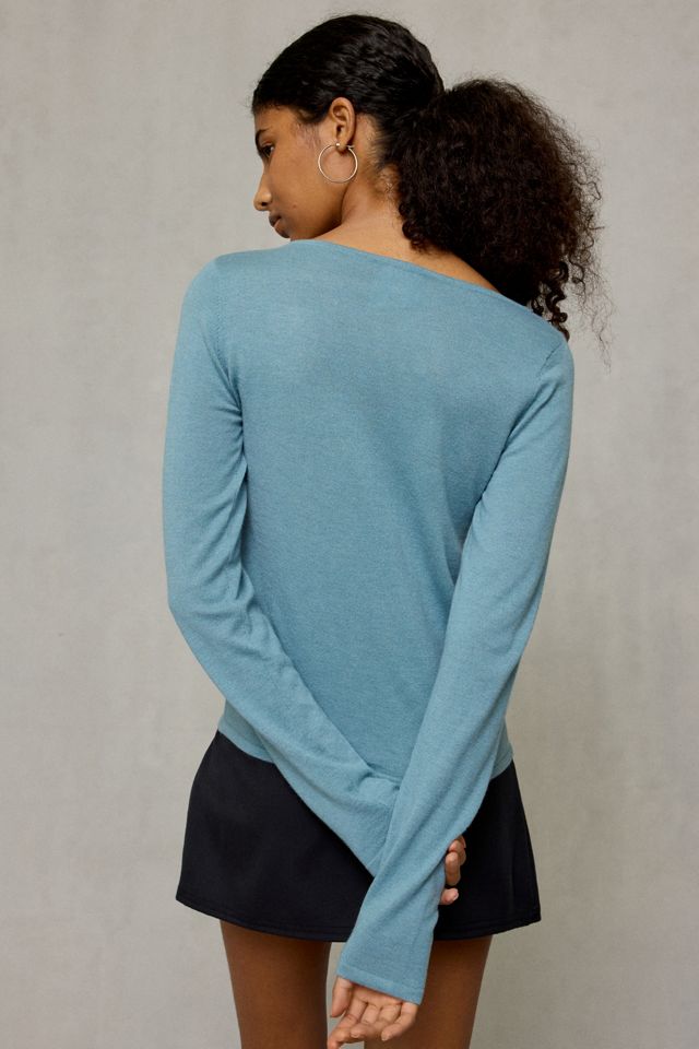 BDG Sutton Slanted Asymmetric Button Cardigan #2