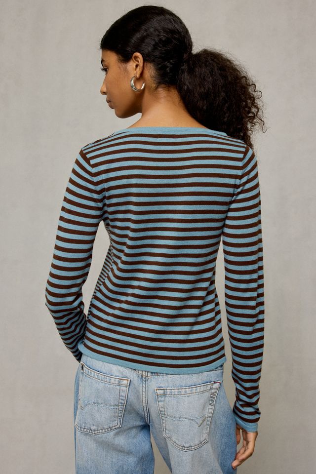 BDG Sutton Slanted Asymmetric Button Cardigan #2