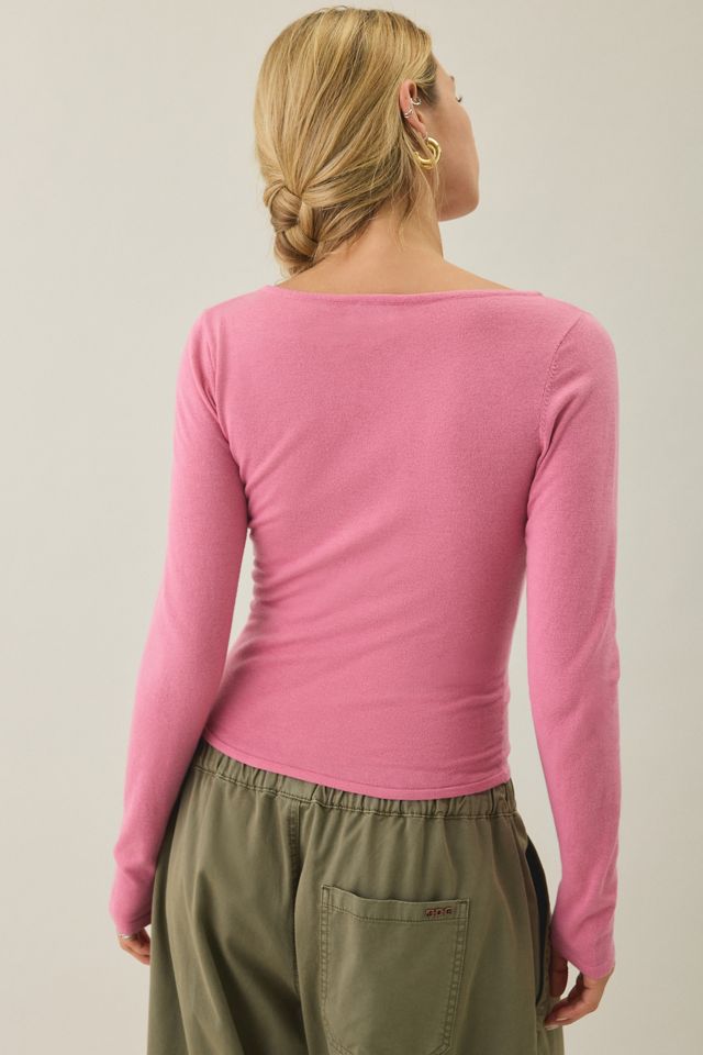 BDG Sutton Slanted Asymmetric Button Cardigan #2
