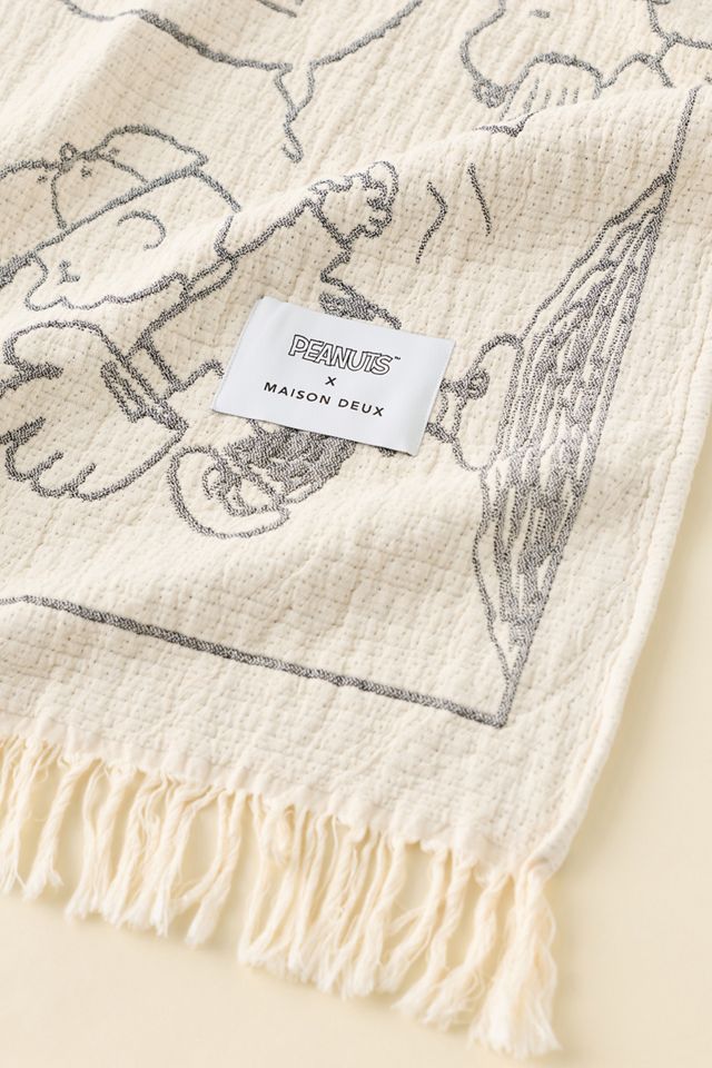 Couverture à motif de bande dessinée de baseball Maison Deux X Peanuts #3