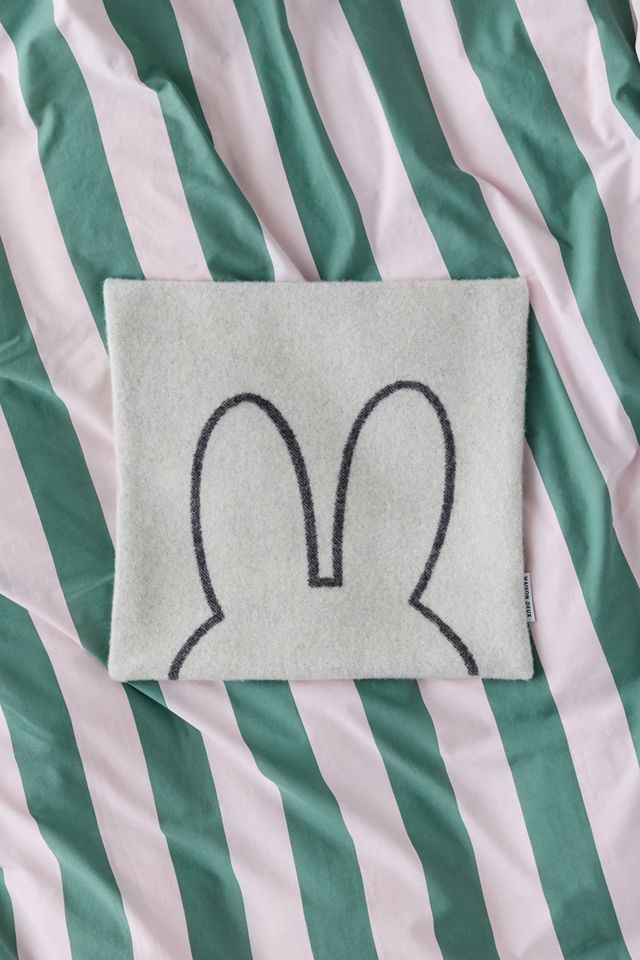 Maison Deux X Miffy Wool Fleece Throw Pillow Case #3
