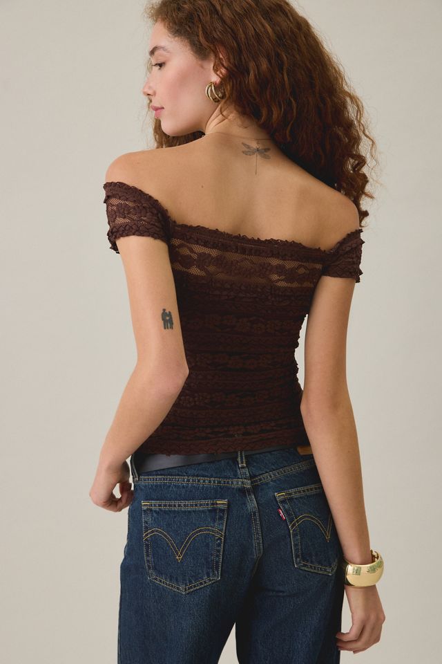 Kimchi Blue Noa Stretch Lace Off-The-Shoulder Top #1