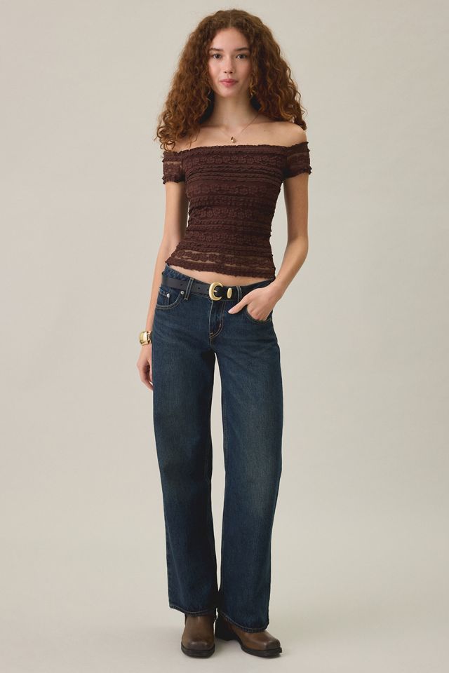 Kimchi Blue Noa Stretch Lace Off-The-Shoulder Top #4