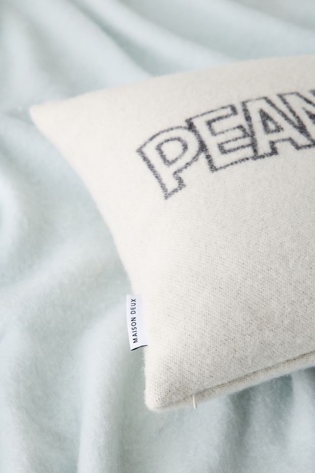 Maison Deux X Peanuts Snoopy Hug Wool Fleece Throw Pillow Case #2