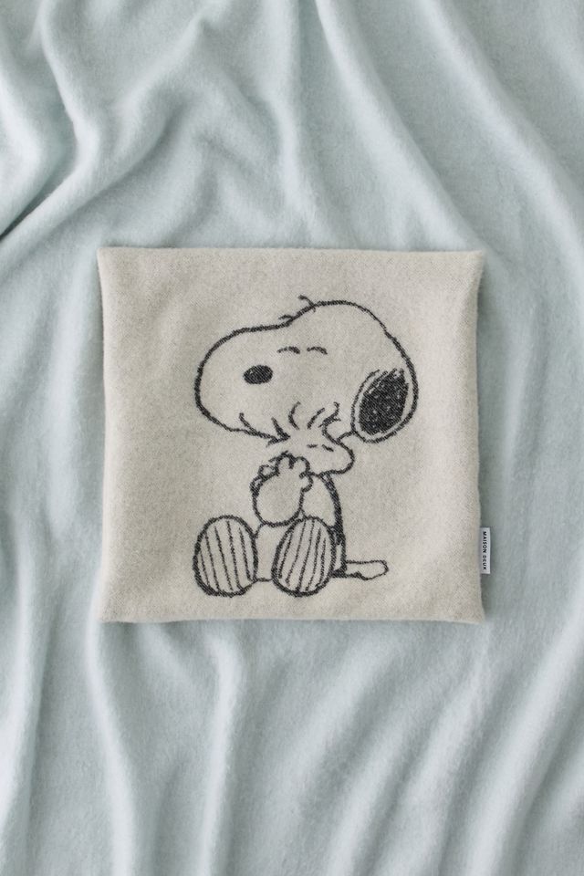 Maison Deux X Peanuts Snoopy Hug Wool Fleece Throw Pillow Case #3