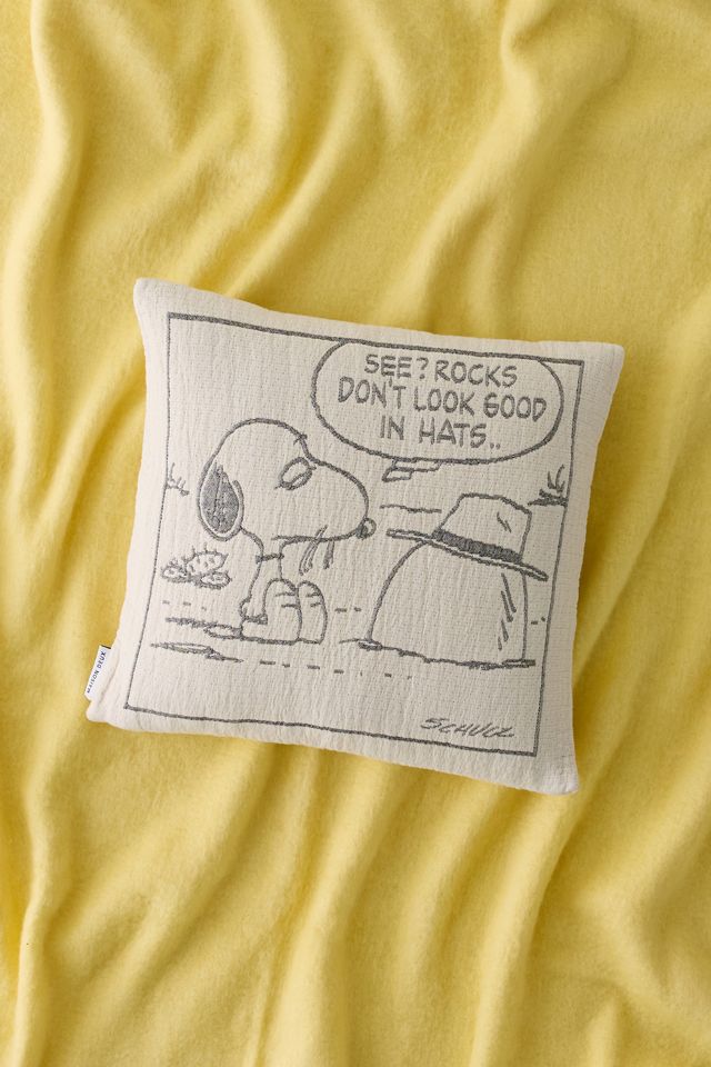 Maison Deux X Peanuts Rock Wool Fleece Throw Pillow Case #1