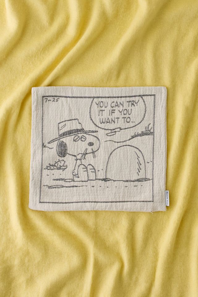 Maison Deux X Peanuts Rock Wool Fleece Throw Pillow Case #3