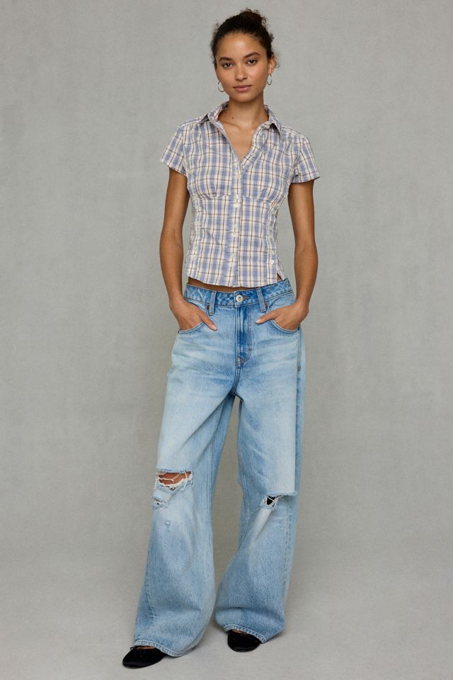 Chemise BDG Matty ajustée à manches courtes avec plusieurs boutons #2