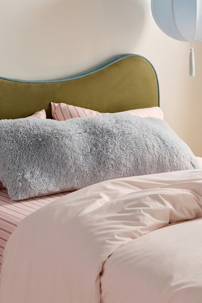 Urban Outfitters Shaggy Faux Fur Body Pillow In Grey At