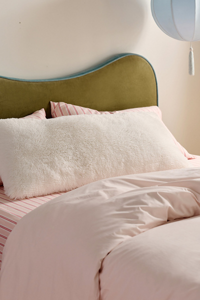 Urban Outfitters Shaggy Faux Fur Body Pillow In White At