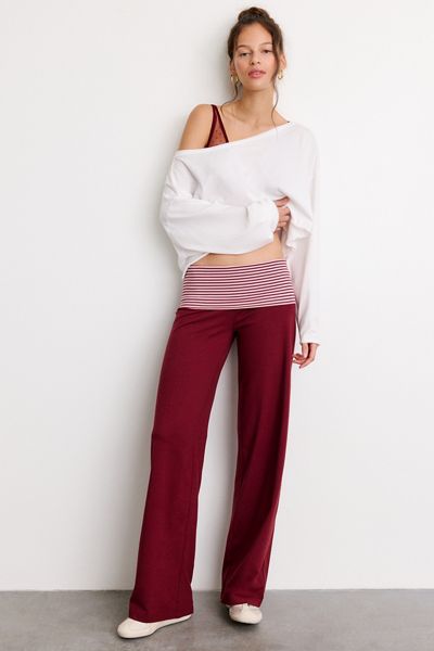 Out From Under Bec Foldover Wide Leg Pants
