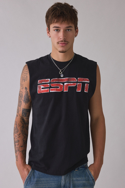 ESPN Gameday Graphic Muscle Tee in Black, Men's at Urban Outfitters