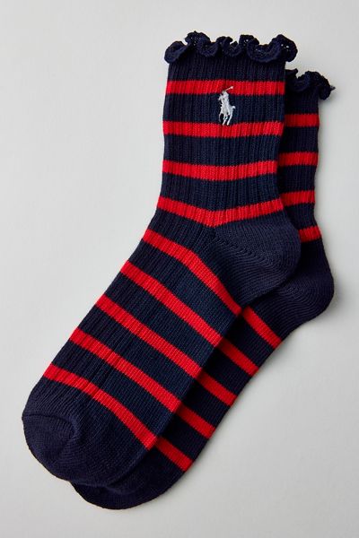 Polo Ralph Lauren Lettuce Edge Quarter Crew Socks