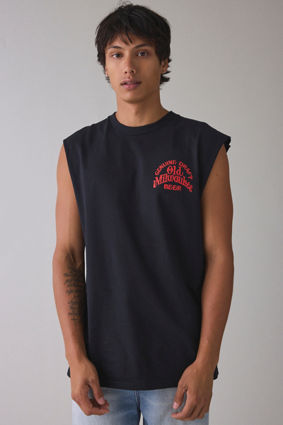 Old Milwaukee Football & Beer Graphic Muscle Tee