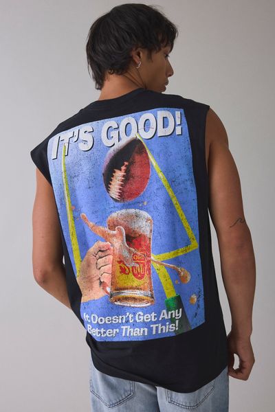 Old Milwaukee Football & Beer Graphic Muscle Tee