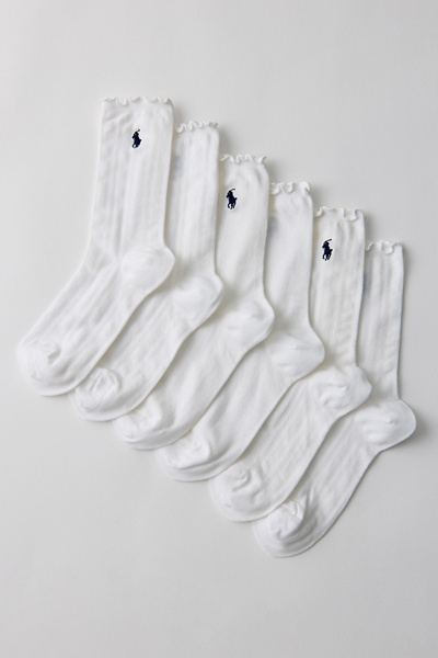 Polo Ralph Lauren Openwork Lettuce Edge Cuff Socks 3-Pack | Urban