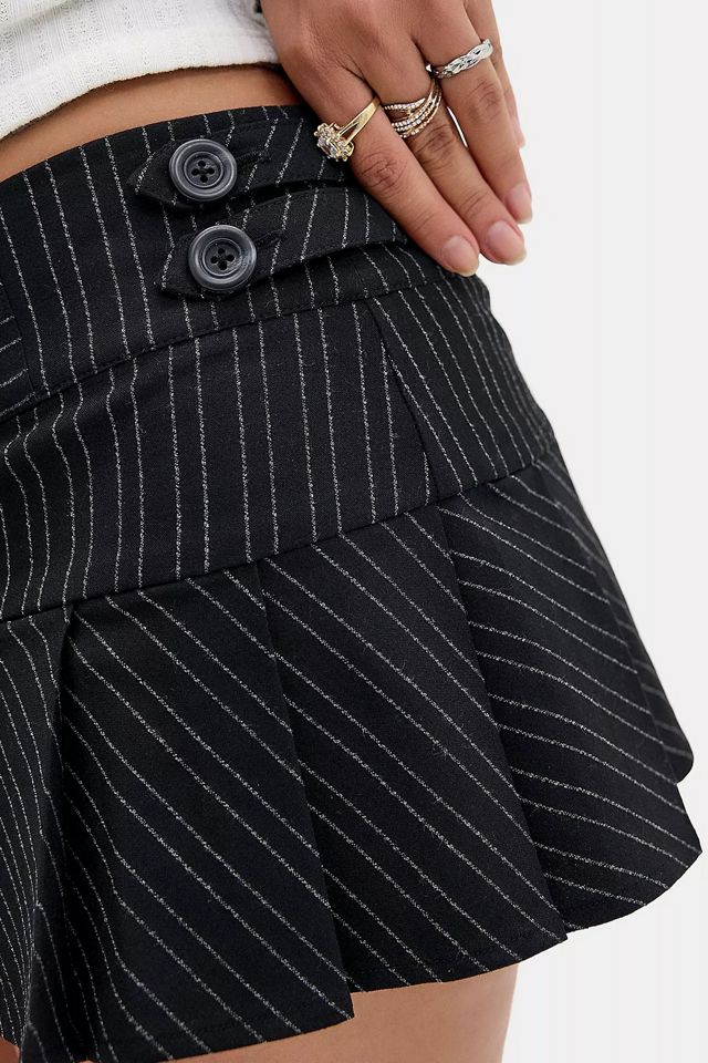 UO Tavi Pinstripe Pleated Mini Skort #2