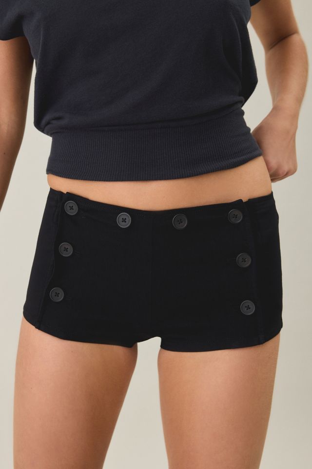 UO Sailor Button Low-Rise Micro Shorts #1
