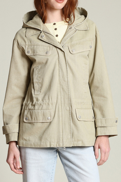 Avec Les Filles Hooded Cotton Field Jacket