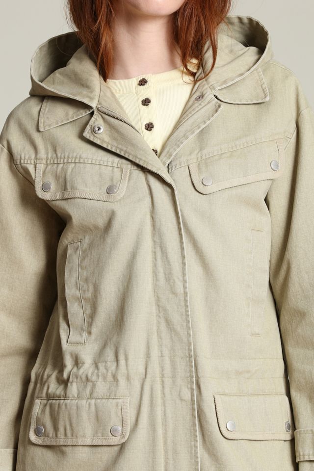 Avec Les Filles Hooded Cotton Field Jacket #2