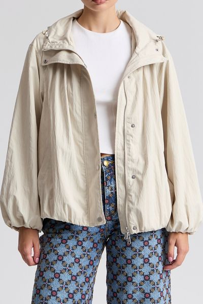 Avec Les Filles Balloon Hooded Bomber Jacket