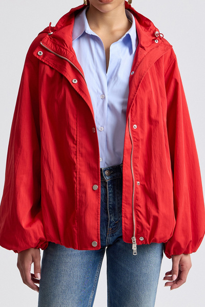Avec Les Filles Balloon Hooded Bomber Jacket