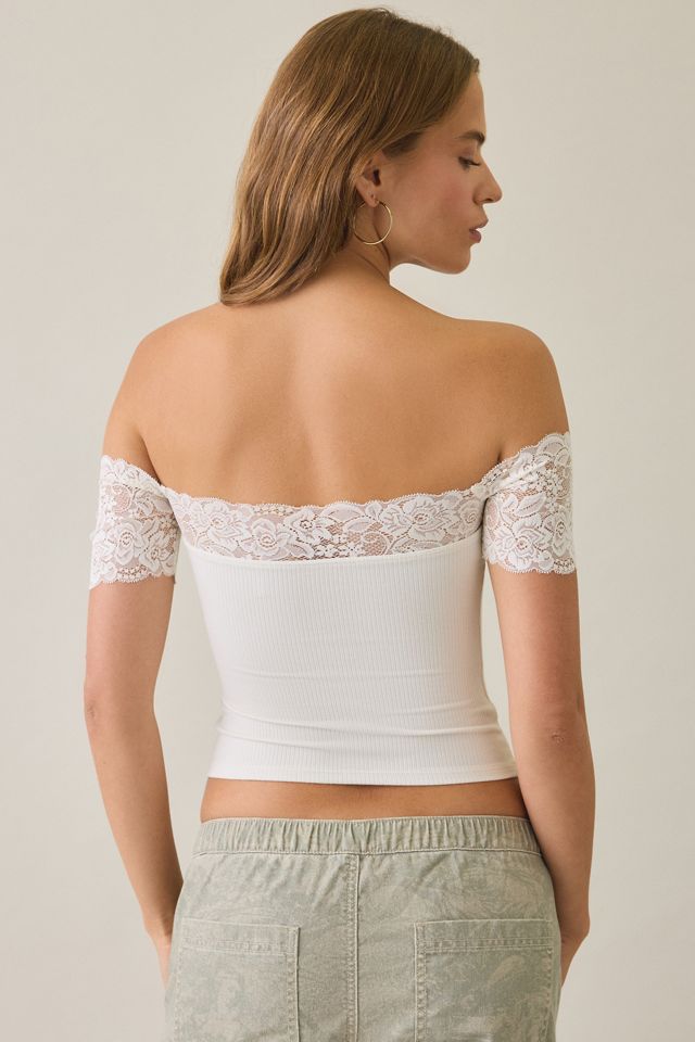 Kimchi Blue Noa Lace Trim Off-The-Shoulder Top #2