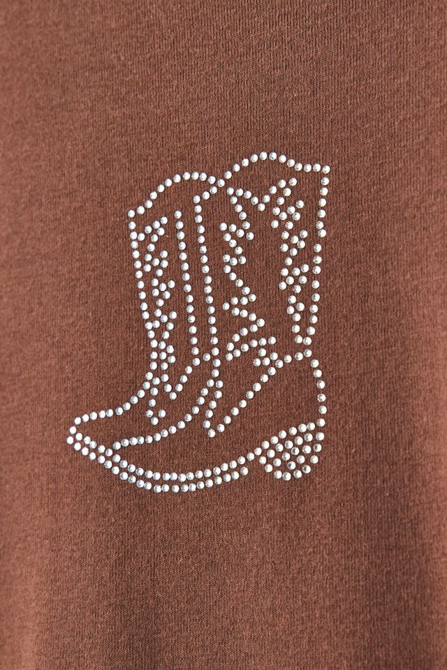 Cowboy Boots Rhinestone Graphic Baby Tee #5