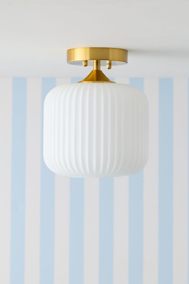 Dara Fluted Glass Flush Mount Light #1