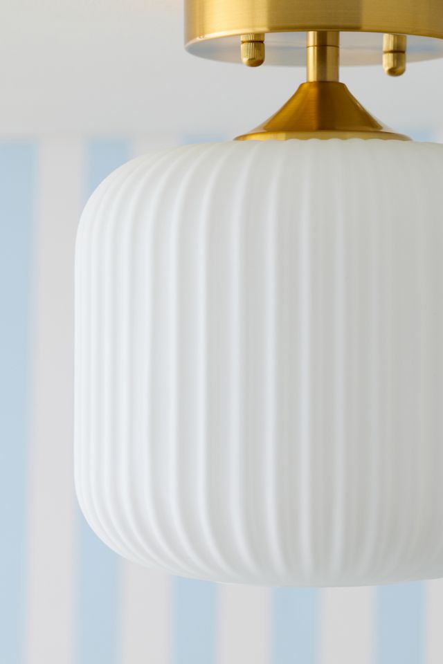 Dara Fluted Glass Flush Mount Light #2