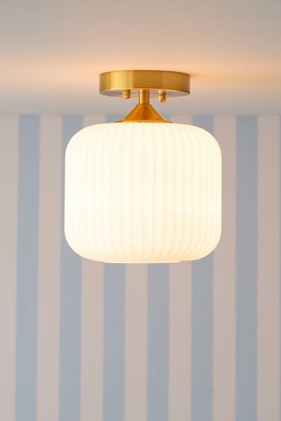 Dara Fluted Glass Flush Mount Light