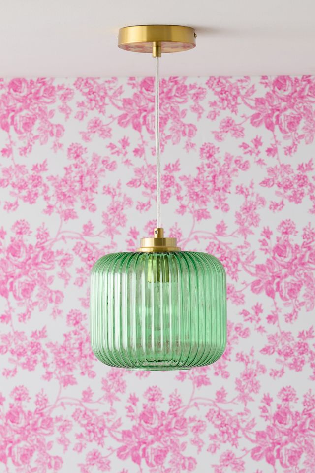 Dara Fluted Glass Globe Pendant Light #1