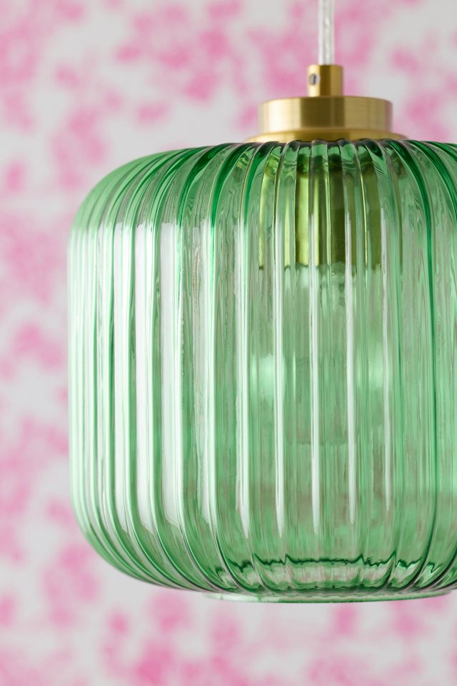 Dara Fluted Glass Globe Pendant Light #2