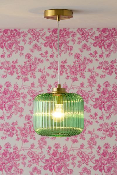 Dara Fluted Glass Globe Pendant Light