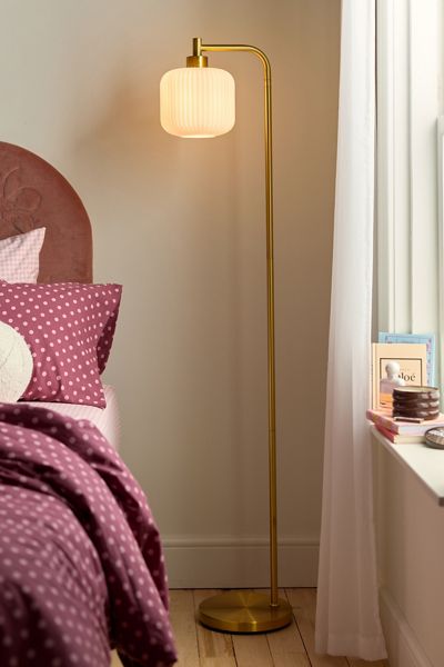 Dara Ribbed Glass Floor Lamp