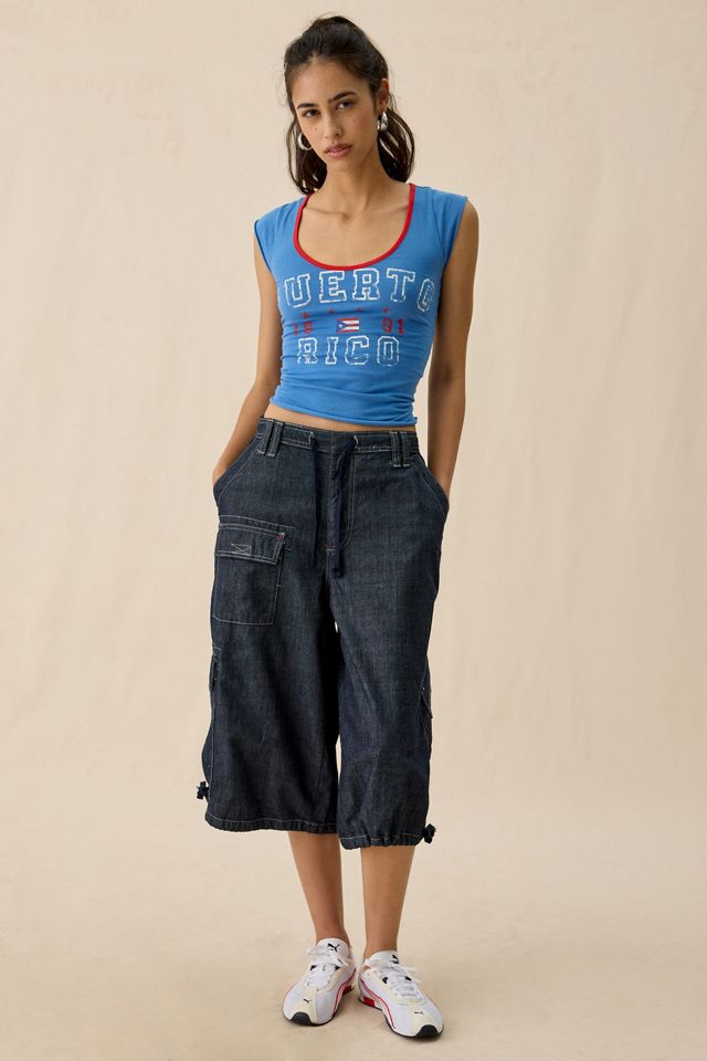 Puerto Rico Graphic Scoop Neck Baby Tee #3