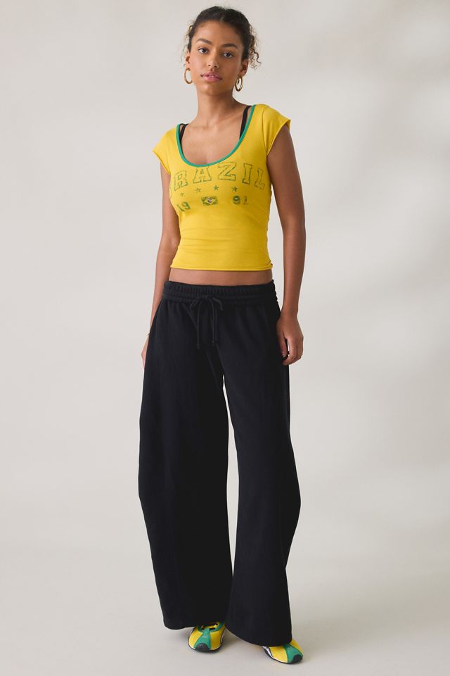 Brazil Graphic Scoop Neck Baby Tee #2