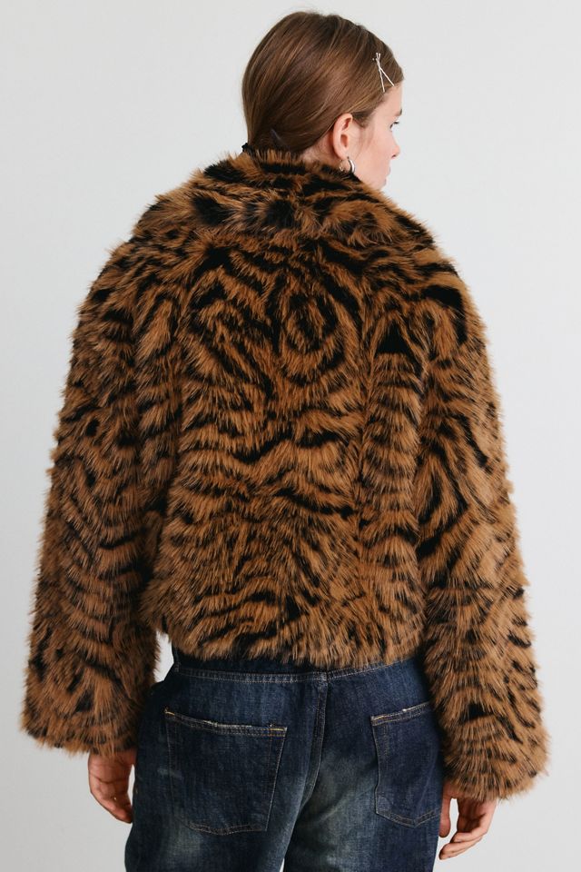 Bardot Colette Animal Print Faux Fur Jacket #3