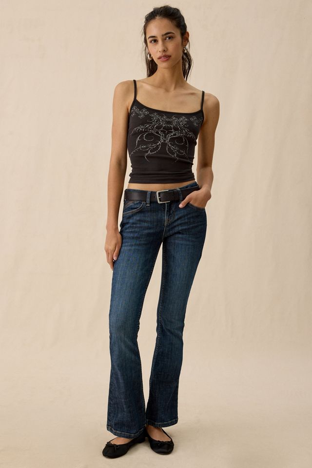 Grunge Tattoo Graphic Cropped Cami #3