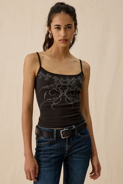 Grunge Tattoo Graphic Cropped Cami