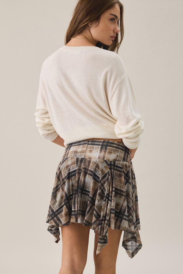 Another Girl Check Hanky Hem Mini Skirt #1