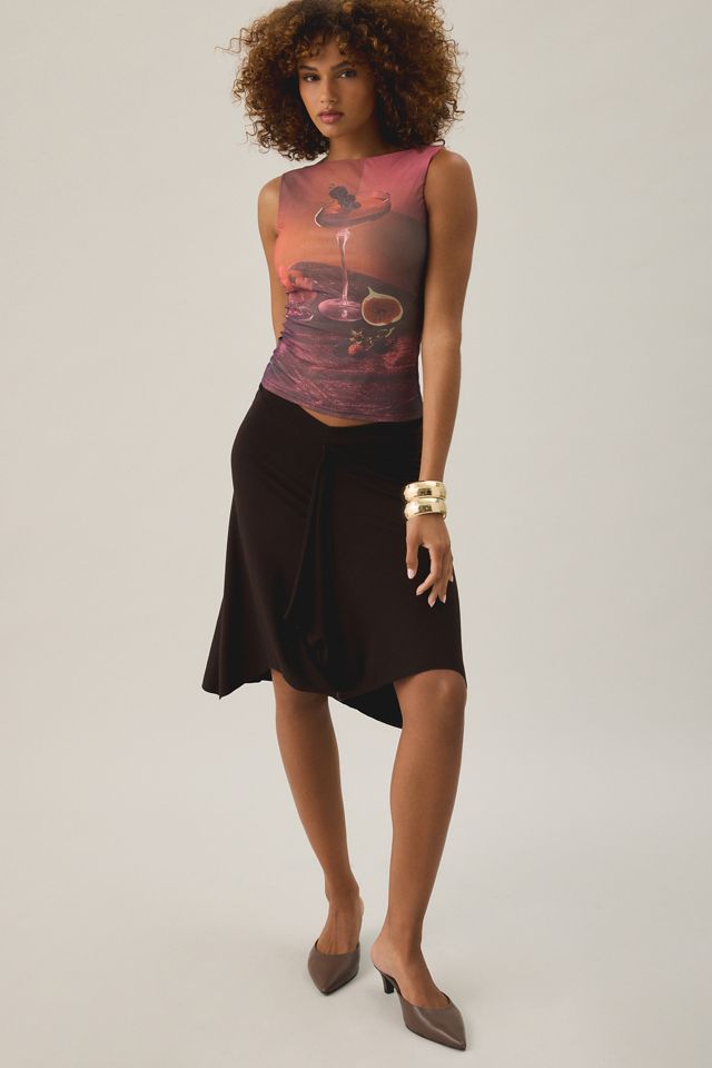 Another Girl Cherry Martini Graphic Mesh Tank Top #1