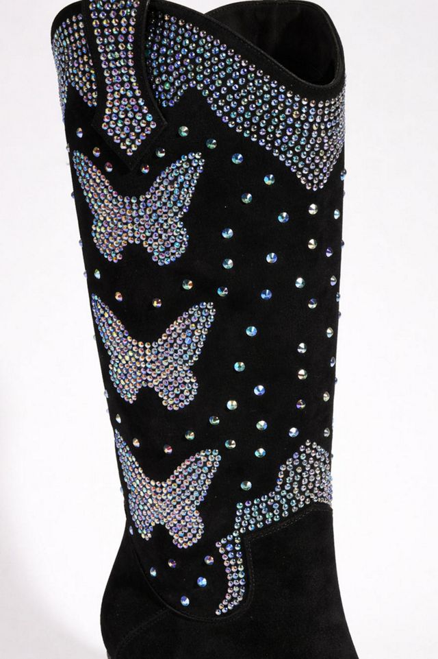Sparkl Butterfly Rhinestone Cowboy Boots #2