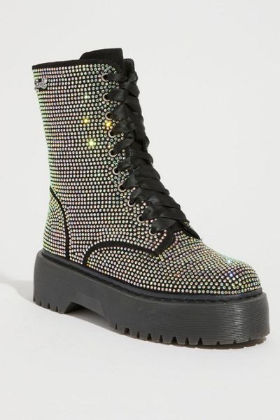Sparkl Rhinestone Combat Boot