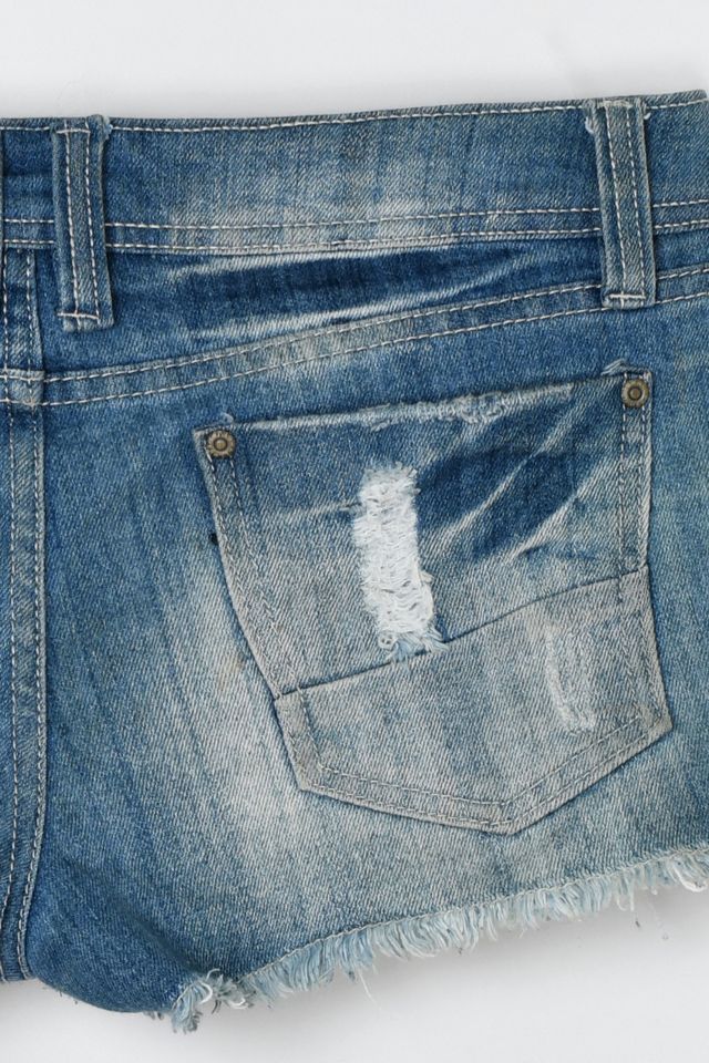 Vintage Y2k Wallflower Rippy Low-Rise Denim Shorts #2