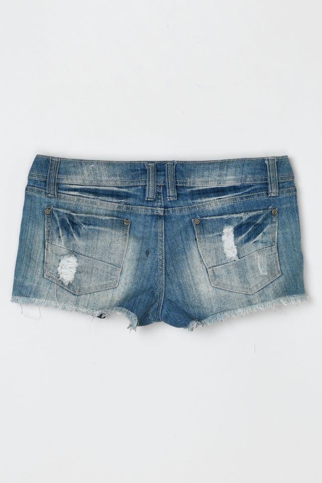 Vintage Y2k Wallflower Rippy Low-Rise Denim Shorts #3