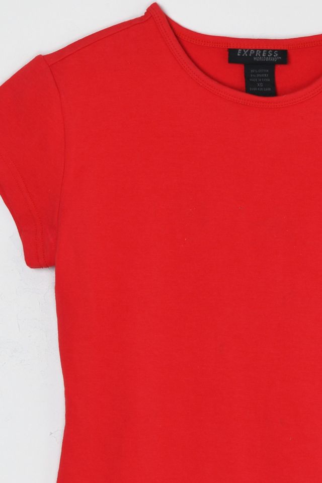 Vintage 90s Red Fitted T-Shirt #1